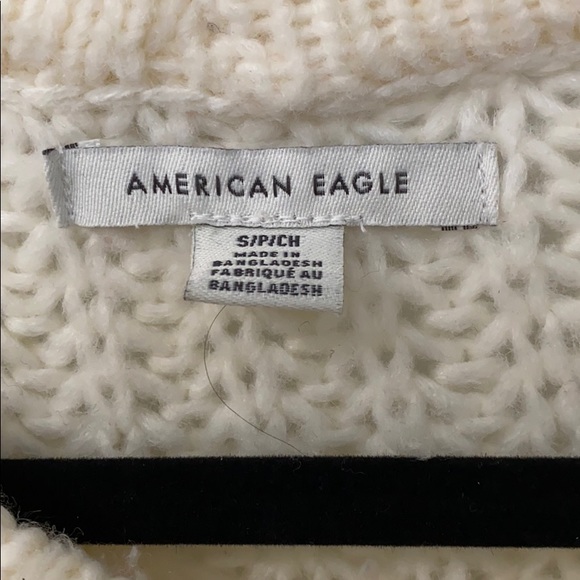 Cream American Eagle Knit Sweater - Picture 3 of 3